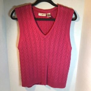 Preswick and Moore Pink Sweater Vest Petite XL